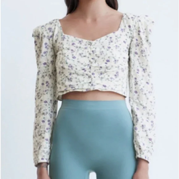 Zara purple floral top - Picture 2 of 6